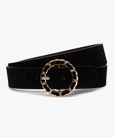 ceinture femme en velours avec boucle metallique facon chaine noir autres accessoiresA964901_1