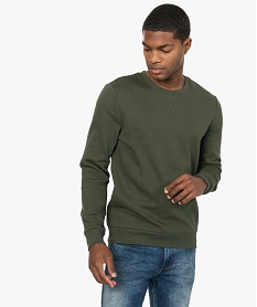 sweat homme molletonne contenant du coton bio vert sweatsA965901_1