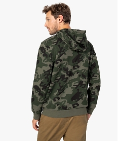 sweat homme a capuche en jersey molletonne imprime camouflage imprimeA967201_3