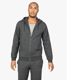 sweat homme a capuche contenant du coton bio gris sweatsA967701_1