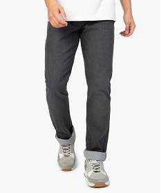 jean homme coupe straight en matieres extensible gris jeansA968101_2