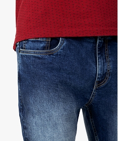 jean homme skinny delave avec plis sur les hanches bleu jeansA968301_2