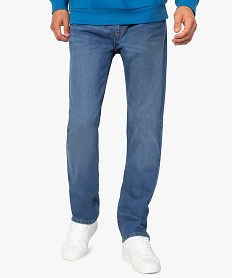 GEMO Jean homme coupe regular taille normale Bleu