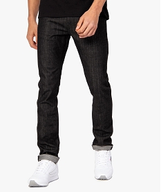 GEMO Jean homme coupe Slim en stretch Noir