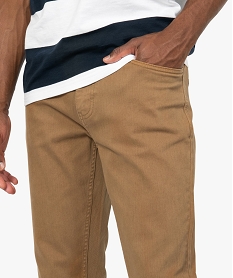 pantalon homme 5 poches coupe straight beige pantalons de costumeA969801_2