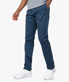 GEMO Pantalon homme chino coupe slim Bleu