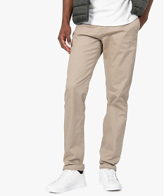 GEMO Pantalon chino homme coupe regular Beige