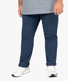 GEMO Pantalon homme grande taille chino en stretch coupe straignt Bleu