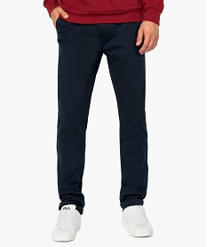 GEMO Pantalon homme confortable en toile stretch Bleu