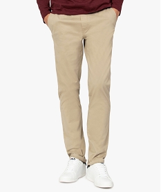 pantalon homme confortable en toile stretch beigeA971401_1