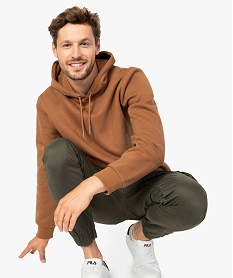 GEMO Pantalon homme jogger à poches latérales Vert