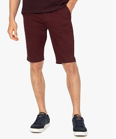 GEMO Bermuda homme en toile extensible 5 poches coupe chino 14381