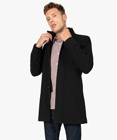 manteau homme mi-long a col montant et double fermeture noirA972701_1