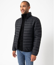 GEMO Doudoune homme légère à col montant noir vif