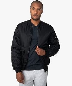 blouson homme matelasse avec finitions bord-cote noirA977501_1