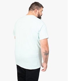 tee-shirt homme grande taille avec motif palmiers bleuA977601_3