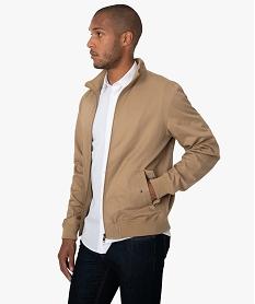 blouson homme avec col montant et fermeture zippee beige manteaux et blousonsA977801_1