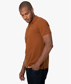 GEMO Polo homme à manches courtes en coton biologique Orange