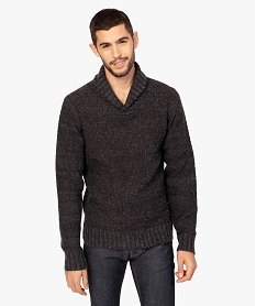 pull homme a col chale contenant du polyester recycle grisA982701_1