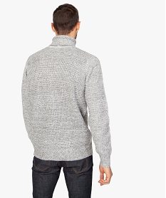 pull homme a col roule contenant du polyester recycle grisA982901_3