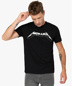 GEMO Tee-shirt homme à manches courtes avec motif 3D– Metallica Noir