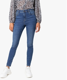 jean femme skinny taille haute super stretch en denim delave bleu pantalons jeans et leggingsA991701_1