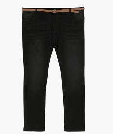 pantalon femme coupe slim longueur 78eme avec ceinture noir pantalons et jeansA992001_4