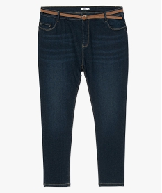 pantalon femme coupe slim longueur 78eme avec ceinture gris pantalons et jeansA992101_4
