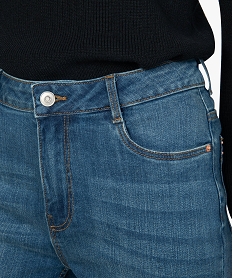 jean femme regular taille haute a bords francs bleu pantalons jeans et leggingsA992201_2