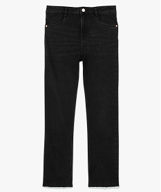 jean femme regular taille haute a bords francs noir pantalons jeans et leggingsA992401_4