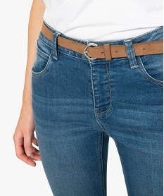 jean femme coupe slim avec ceinture amovible gris pantalons jeans et leggingsA992901_2