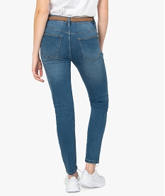 jean femme coupe slim avec ceinture amovible gris pantalons jeans et leggingsA992901_3