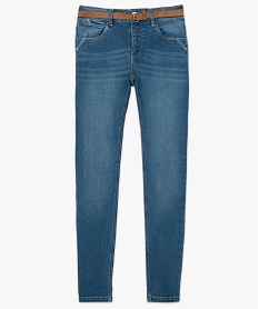 jean femme coupe slim avec ceinture amovible gris pantalons jeans et leggingsA992901_4