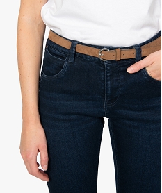 jean femme coupe slim avec ceinture amovible bleu pantalons jeans et leggingsA993001_2