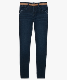 jean femme coupe slim avec ceinture amovible bleu pantalons jeans et leggingsA993001_4