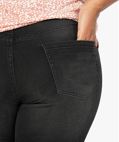 jean femme grande taille coupe slim 4 poches extensible noir slimA993801_2