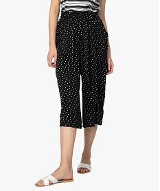 GEMO Pantacourt femme large  à pois Imprimé