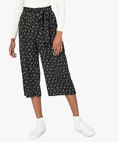 GEMO Pantacourt femme large et fluide kaki vif