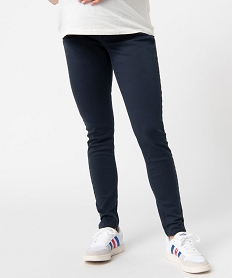 jean de grossesse coupe slim avec bandeau elastique bleu pantalons jeans et leggingsA997001_1
