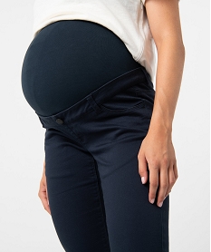 jean de grossesse coupe slim avec bandeau elastique bleu pantalons jeans et leggingsA997001_2