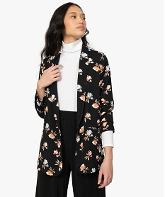 GEMO Veste femme fluide à motifs fleuris Imprimé