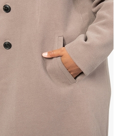 manteau femme fermeture 2 boutons brun vestes et manteauxB002301_2