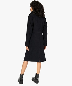 manteau femme avec col montant et ceinture noirB003101_3