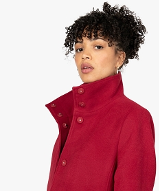 manteau femme avec col montant et ceinture rougeB003201_2