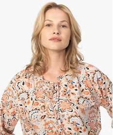 blouse femme imprimee avec manches 34 elastiquees imprime blousesB005201_2