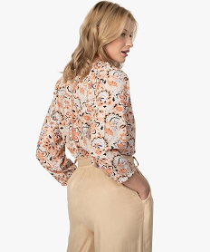 blouse femme imprimee avec manches 34 elastiquees imprime blousesB005201_3