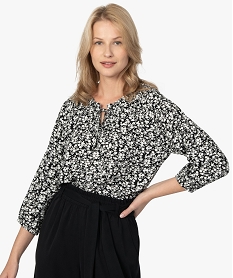 blouse femme imprimee avec manches 34 elastiquees imprime blousesB005501_1