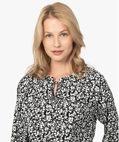 blouse femme imprimee avec manches 34 elastiquees imprime blousesB005501_2