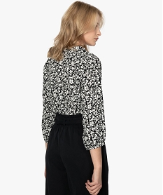 blouse femme imprimee avec manches 34 elastiquees imprimeB005501_3