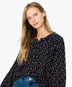 blouse femme imprimee avec manches 34 elastiquees imprime blousesB006101_2